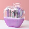 Creative Apple-Shaped Nail Tool 8 Pieces Manicure and Eyebrow Clipper Sets